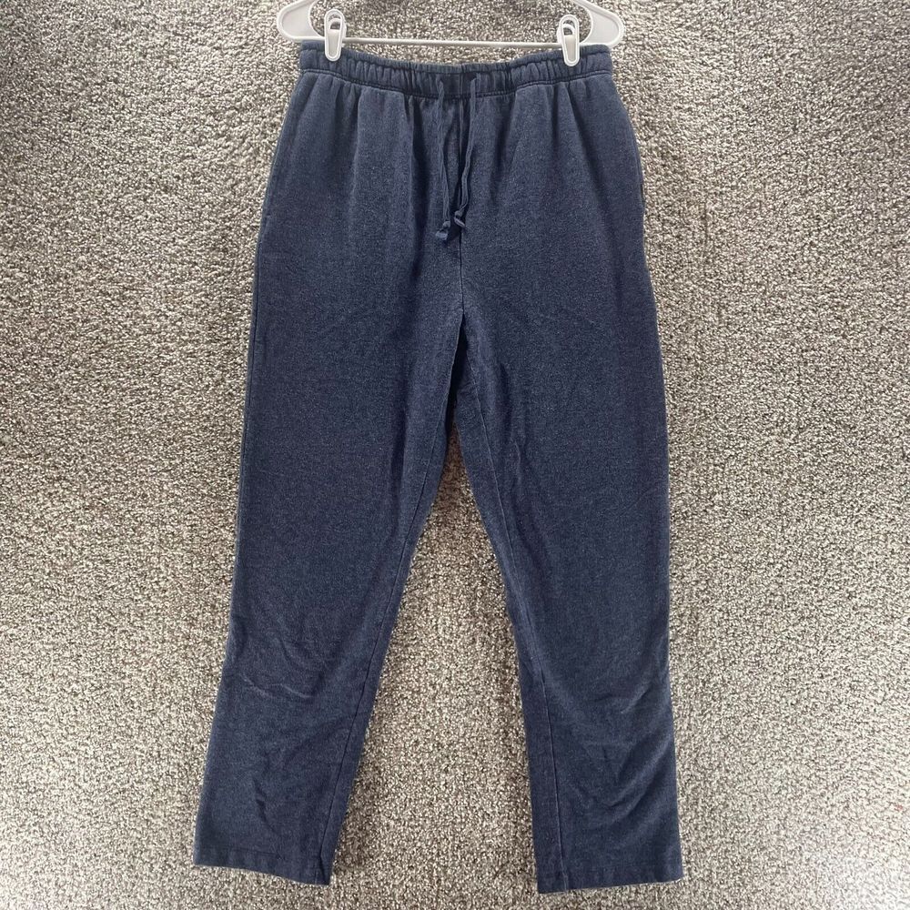 Eddie Bauer Pants Mens Medium Blue Sweatpants Sleepwear Casual Pull On Adult‎